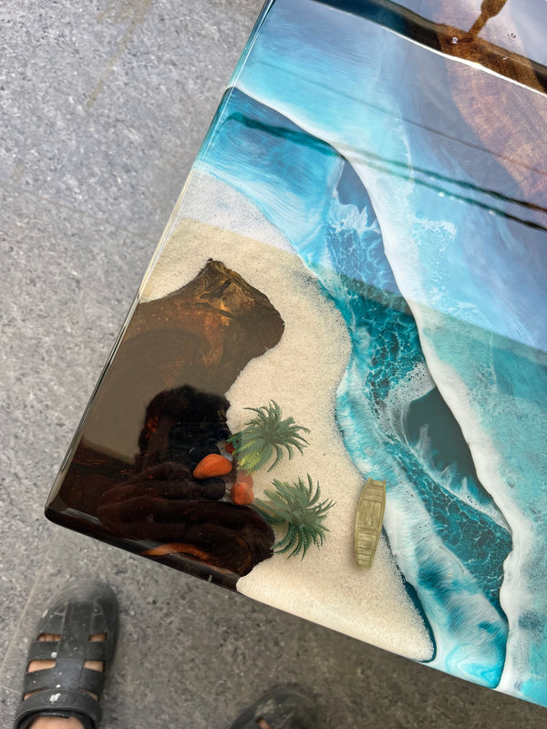 Ocean Design Epoxy Resin Centre Table – A Coastal Masterpiece