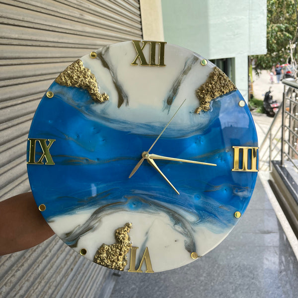 Blue Abstract clock