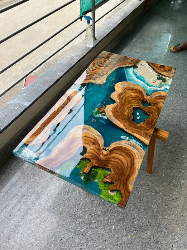 Ocean Design Epoxy Resin Centre Table – A Coastal Masterpiece